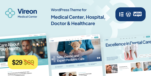 Vireon – Medical Center & Healthcare WordPress Theme Nulled