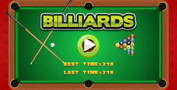 Billiards – HTML5 Game + Android + AdMob (Construct 3 | Construct 2 | Capx) Nulled