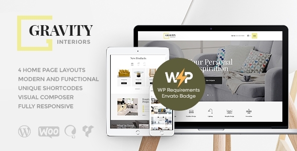 Gravity | Interior Design & Furniture Store WordPress Theme Nulled