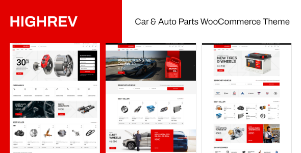 HighRev – Car & Auto Parts WooCommerce WordPress Theme 1.0.0