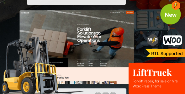 LiftTruck – Forklift Rentals, Services & Dealer WordPress Theme Nulled