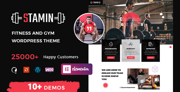 Stamin – Fitness and Gym WordPress Theme Nulled