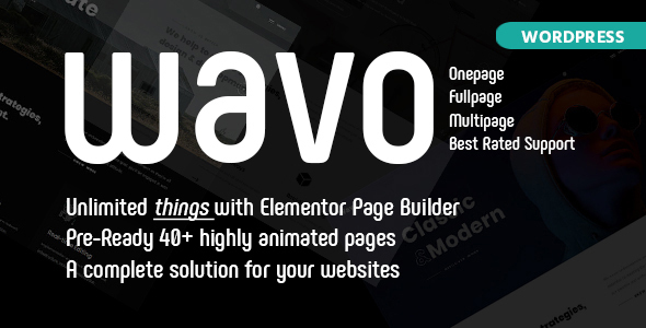 Wavo – Creative Portfolio & Agency Theme Nulled