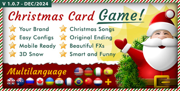 Christmas Card Unleash – Multilanguage Responsive HTML Game