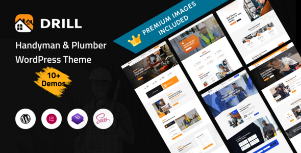 Drill – Handyman & Plumber Services WordPress Theme Nulled