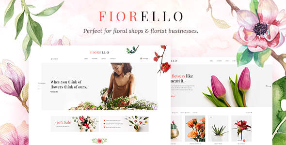 Fiorello – Florist and Flower Shop WordPress Theme Nulled