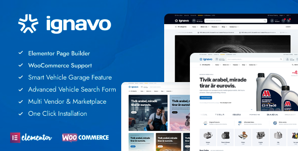 Ignavo – Auto Parts WooCommerce Theme