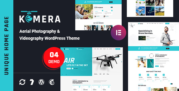 Kemera – Aerial Photography & Videography WordPress Theme Nulled