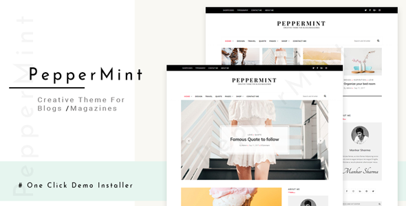 PepperMint – Creative WordPress Theme for Blogs/Mini-Magazines Nulled