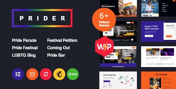 Prider | LGBT & Gay Rights Festival WordPress Theme + Bar Nulled