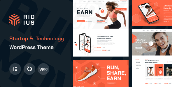 Ridius – Startup & Technology WordPress Theme Nulled