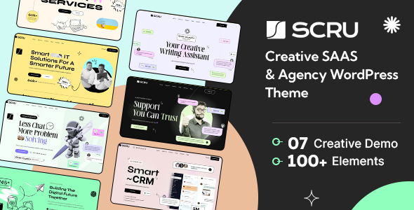 Scru – Creative Agency WordPress Theme Nulled