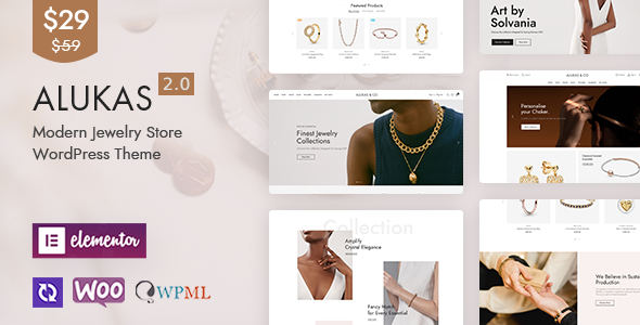 Alukas – Modern Jewelry Store WordPress Theme — Ecommerce preview