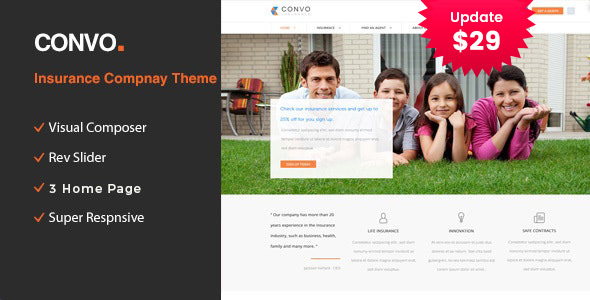 Convo – WP Theme for Business And Insurance Nulled