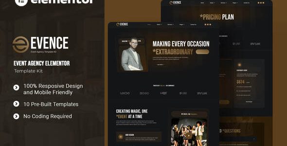 Evence – Event Agency Elementor Template Kit