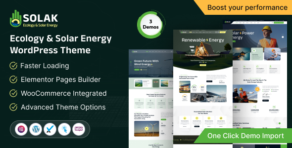 Solak – Ecology & AI Solar Energy WordPress Theme Nulled