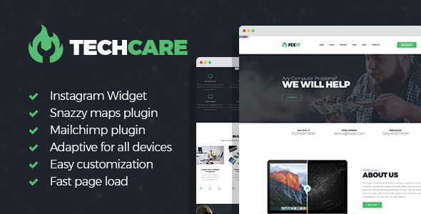 TechCare – Electronics Repair WordPress Theme