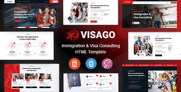 Visago – Immigration and Visa Consulting HTML Template Nulled