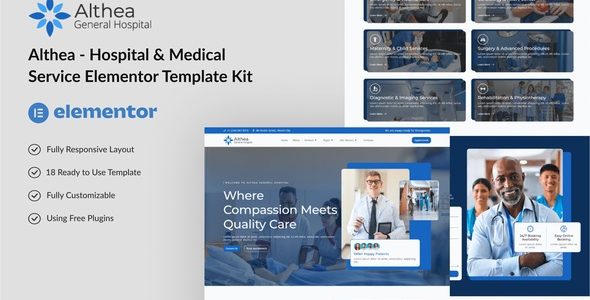 Althea – Hospital & Medical Service Elementor Template Kit