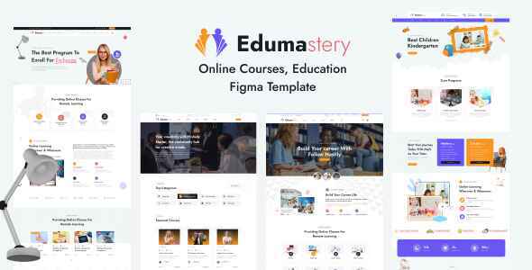 Edumastery-Online Courses Education Figma Template Nulled