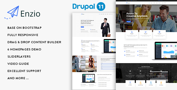 Enzio 1.0.0 – Multipurpose Business Drupal 11 Theme