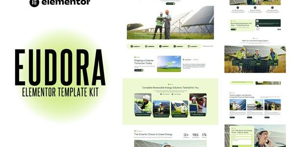 Eudora – Solar & Green Renewable Energy Solutions Elementor Template Kit