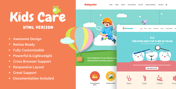 KidsCare – Multi-Purpose Children Site Template Nulled