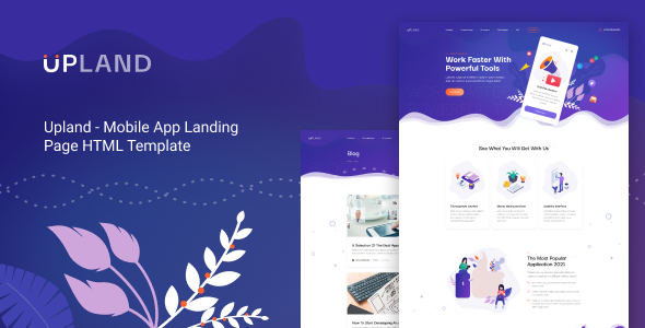 Upland – Mobile App HTML Template