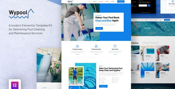 Wypool – Swimming Pool Cleaning & Maintenance Services Elementor Template Kit Nulled