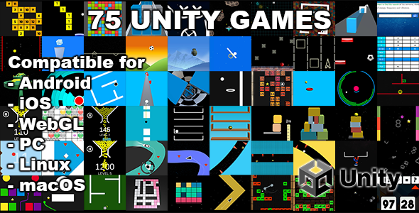 75 Unity Games Bundle | Unity Source Code, Mobile & PC, AdMob Integration, Ready-Made Game Templates Nulled