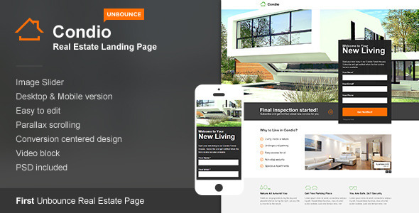 Condio 1.0.0 – Real Estate Landing Page Review