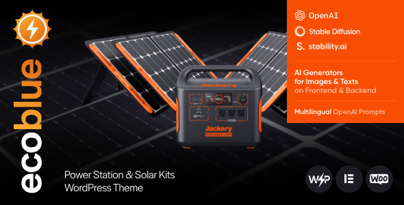 EcoBlue – Power Station & Solar Kits WordPress Theme Nulled