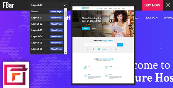 FBar – Responsive WordPress Demo Switch Bar Plugin Nulled