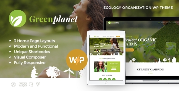 Green Planet | Environmental Energy Non-Profit WordPress Theme