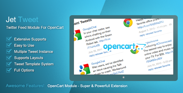 Jet Tweet – Twitter Feed Module For OpenCart Nulled