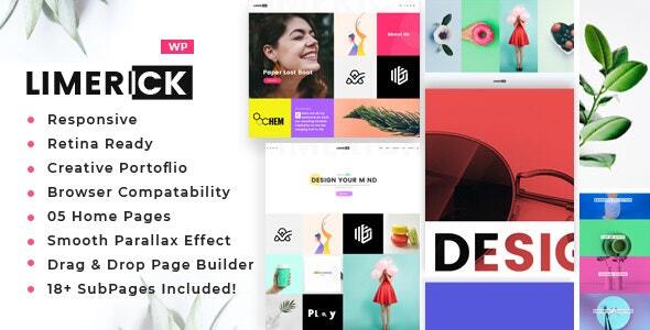 Limerick – A Colorful and Modern Multipurpose Portfolio Theme Nulled