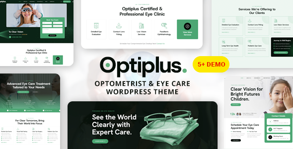 Optiplus – Optometrist & Eye Care WordPress Theme Nulled