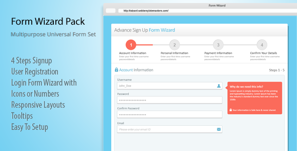 Responsive Login, Sign Up and Payment Form Wizard Nulled