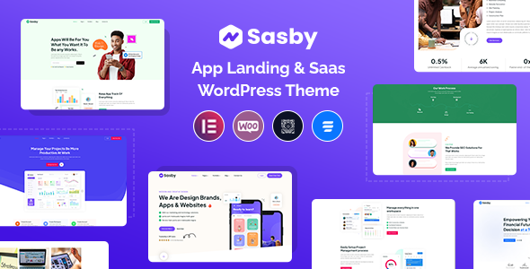 Sasby – App Landing & Saas WordPress Theme Nulled