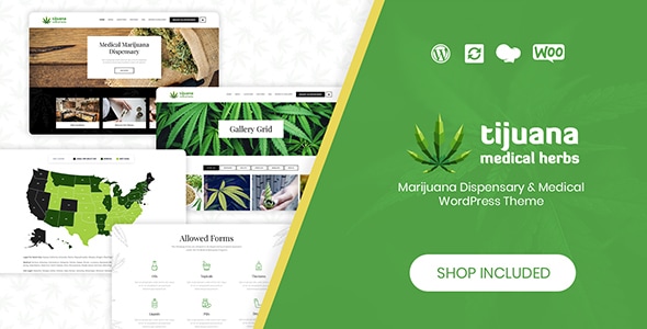 Tijuana – Marijuana Dispensary & Medical WordPress Theme Nulled