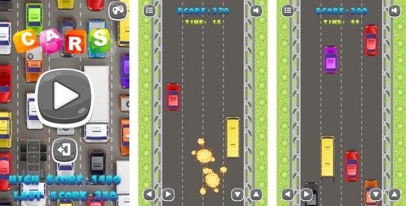 CARS – HTML5 Game + Android + AdMob (Construct 3 | Construct 2 | Capx) Nulled