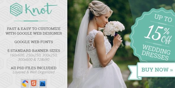 Knot – Wedding HTML5 Ad Template Nulled