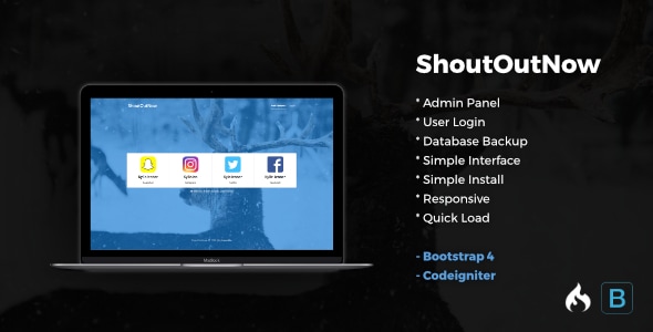 ShoutOutNow – Codeigniter Nulled
