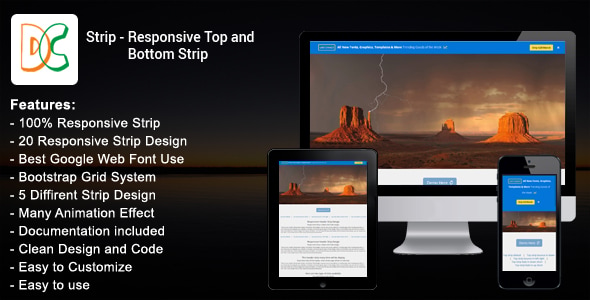 Strip – Responsive Top & Bottom Strip