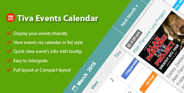 Tiva Events Calendar For Joomla Nulled