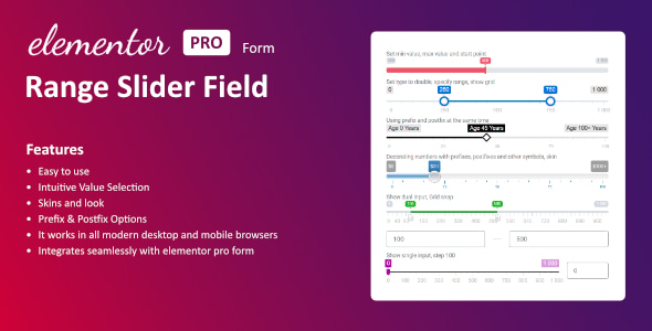 Range Slider Field for Elementor form Nulled