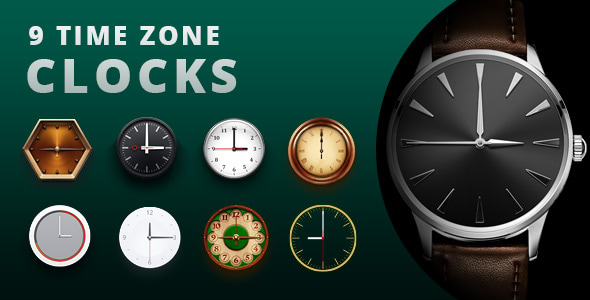 Time Zone Clocks for Adobe Muse. Nulled
