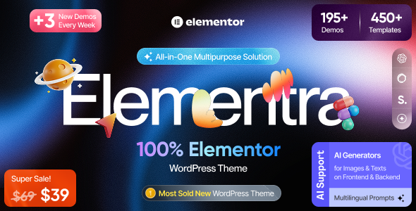 Elementra – 100% Elementor WordPress Theme