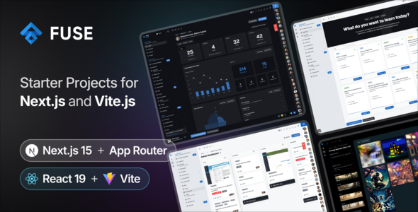Fuse React – NextJS & Vite Admin Dashboard Template