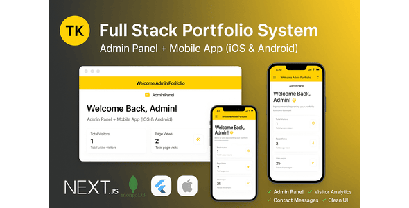 Portfolio Professional Full stack in NEXTJS15 and Flutter Nulled